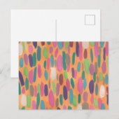 Oranje penseeldruk briefkaart (Voorkant / Achterkant)