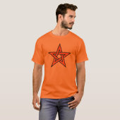 Oranje Pentagram T-shirt (Voorkant volledig)