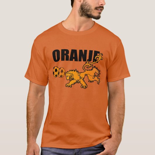 Oranje Persieing Voetbal Netherlands T-shirt (Voorkant)