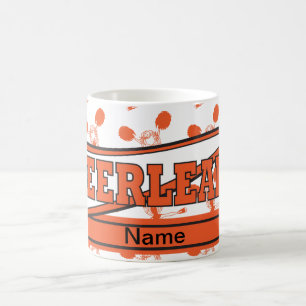 Oranje personaliseren Cheerleader Girl Silhoutte Koffiemok