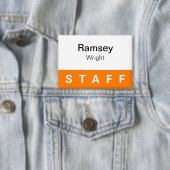 Oranje Personeel Pinback Badge Button Medewerker N (Insitu)