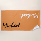 Oranje persoonlijke keuken strandlaken (Voorkant)