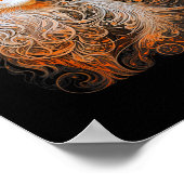 Oranje Perzen Kat Lang Haar Schattige Kitten Lover Poster (Hoek)