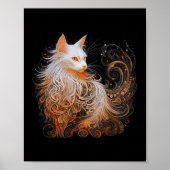 Oranje Perzen Kat Lang Haar Schattige Kitten Lover Poster (Voorkant)