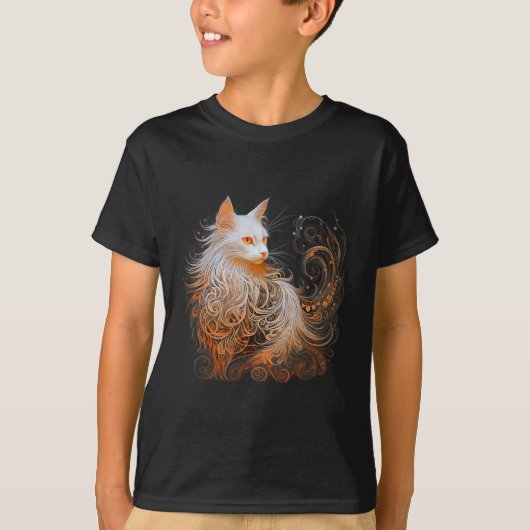 Oranje Perzen Kat Lang Haar Schattige Kitten Lover T-shirt (Voorkant)