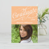 Oranje Perzik Afstuderen Zwirlijk Manuscript | AFS Kaart (Staand voorkant)