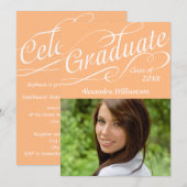 Oranje Perzik Afstuderen Zwirlijk Manuscript | AFS Kaart (Voorkant / Achterkant)