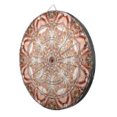 Oranje perzik bloemendartbord dartbord (Voorkant Rechts)