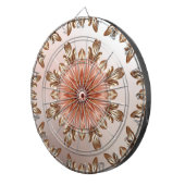 Oranje perzik bloemendartbord dartbord (Voorkant Rechts)