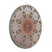 Oranje perzik bloemendartbord dartbord (Voorkant Links)