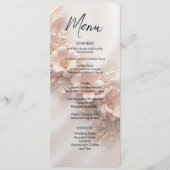 Oranje perzik bloemenmenu menu (Voorkant)