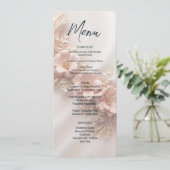 Oranje perzik bloemenmenu menu (Staand voorkant)