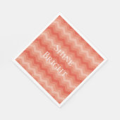 Oranje Perzik Chevron Servet (Hoek)