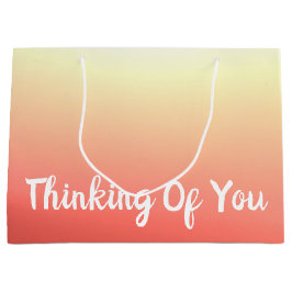 Oranje perzik en geel groot cadeauzakje