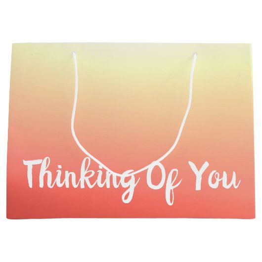 Oranje perzik en geel groot cadeauzakje (Voorkant)