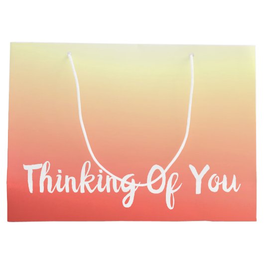 Oranje perzik en geel groot cadeauzakje (Achterkant)