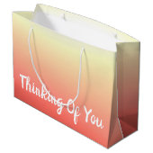 Oranje perzik en geel groot cadeauzakje (Achterkant Gekanteld)