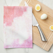 Oranje perzik en roze theedoek (Quarter Fold)