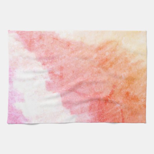 Oranje perzik en roze theedoek (Horizontaal)