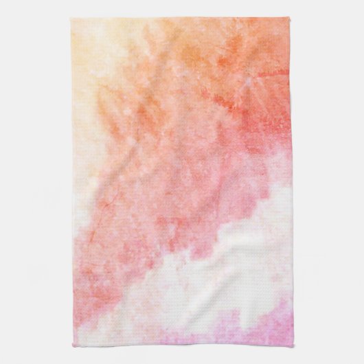 Oranje perzik en roze theedoek (Verticaal)