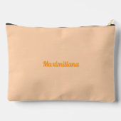 Oranje perzik - massief groot accessoire zakje etui (Achterkant)