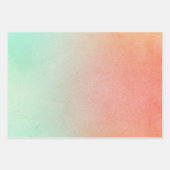 Oranje perzik mint bruiloft inpakpapier vel (Voorkant 2)