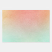 Oranje perzik mint bruiloft inpakpapier vel (Voorkant)