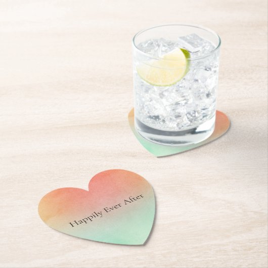 Oranje perzik mint bruiloft kartonnen onderzetters (Insitu)