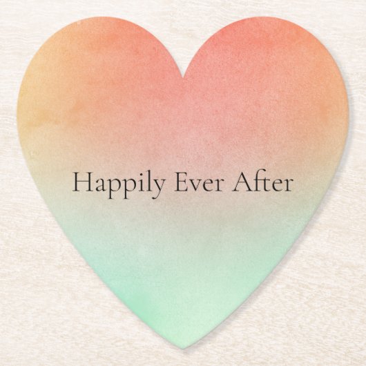 Oranje perzik mint bruiloft kartonnen onderzetters (Voorkant)