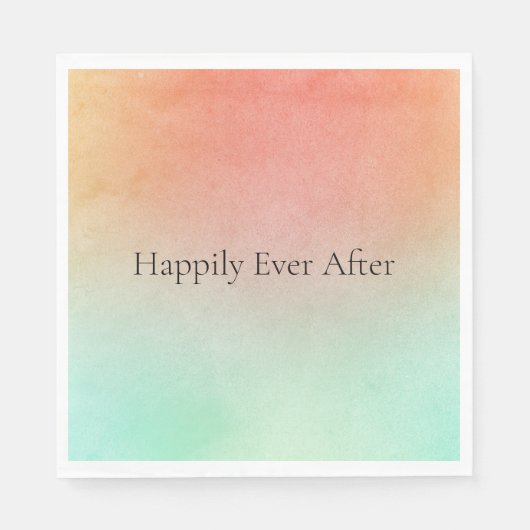 Oranje perzik mint bruiloft servet (Voorkant)