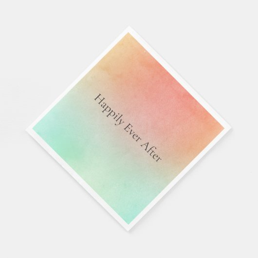 Oranje perzik mint bruiloft servet (Hoek)