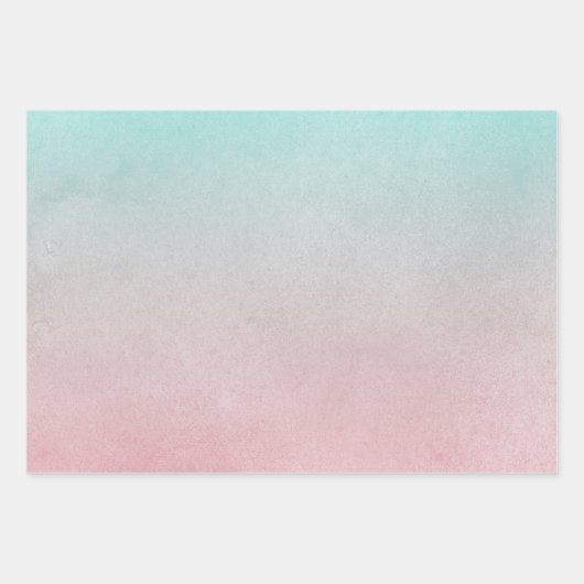 Oranje Perzik Mint Trouwen Inpakpapier Vel (Voorkant 3)