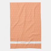 oranje perzik modern motief theedoek (Verticaal)