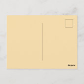 Oranje Perzik Retro Mod Geometrische Bloem Briefkaart (Achterkant)