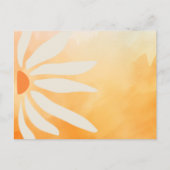 Oranje Perzik Retro Mod Geometrische Bloem Briefkaart (Voorkant)
