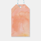 Oranje perzik Waterverf dank u Cadeaulabel (Achterkant)