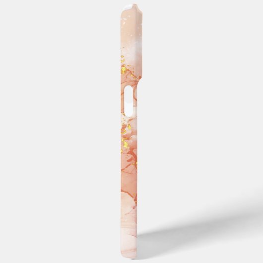 Oranje perzik Waterverf Inkt Glitter Case-Mate iPhone Case (Achterkant / Rechts)