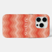 Oranje perzikChevron Case-Mate iPhone Case (Achterkant (horizontaal))