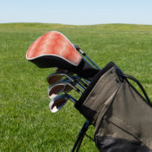 Oranje perzikChevron Golfheadcover (Insitu)