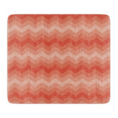 Oranje perzikChevron Snijplank (Voorkant)