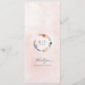 Oranje perzikdeuut Blauwe Tuin Berichten Menu (Achterkant)