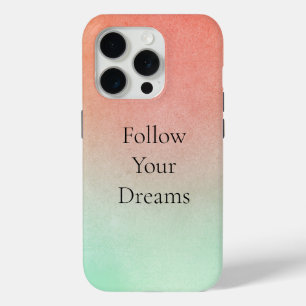 Oranje perzikmunt iPhone 15 pro case