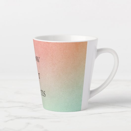 Oranje perzikmunt latte mok (Rechts)