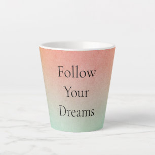 Oranje perzikmunt latte mok