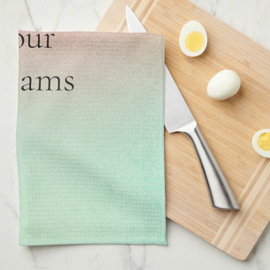 Oranje perzikmunt theedoek (Quarter Fold)