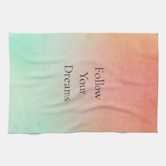 Oranje perzikmunt theedoek (Horizontaal)