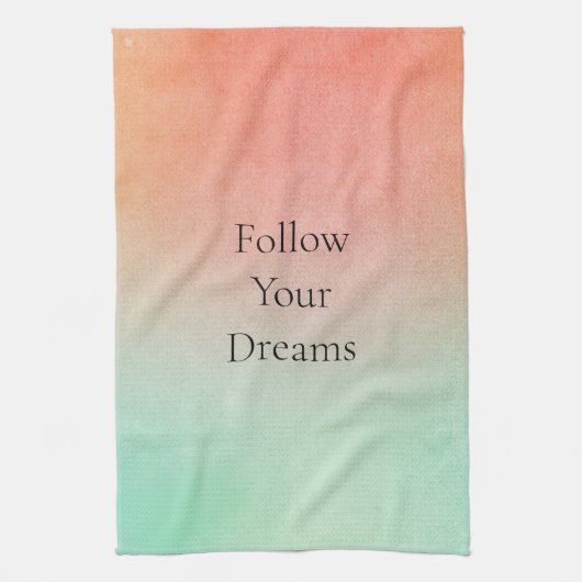 Oranje perzikmunt theedoek (Verticaal)