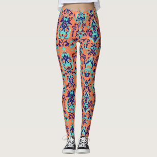 Oranje Perzisch patroon Leggings