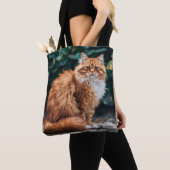 Oranje Perzische kat Tote Bag (Dichtbij)