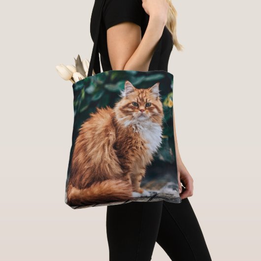 Oranje Perzische kat Tote Bag (Dichtbij)